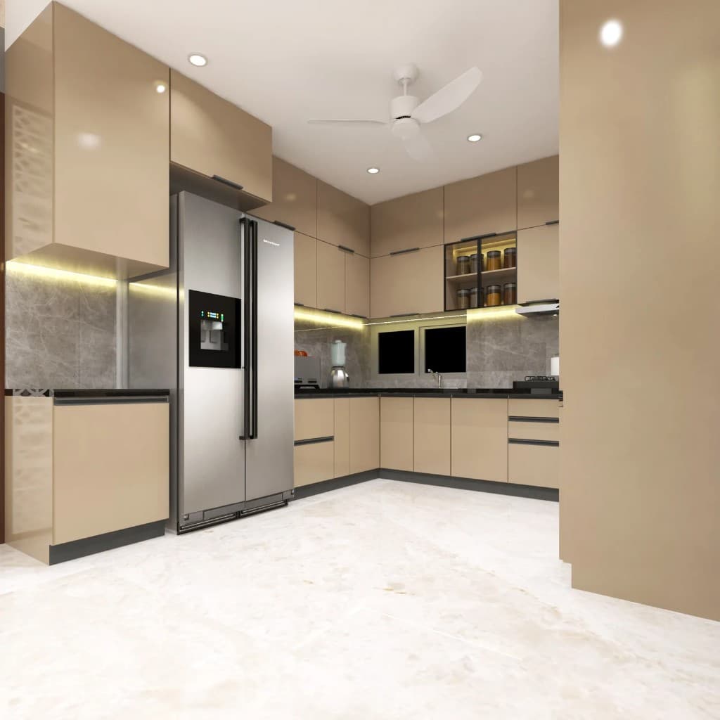 Modular kitchen interior render