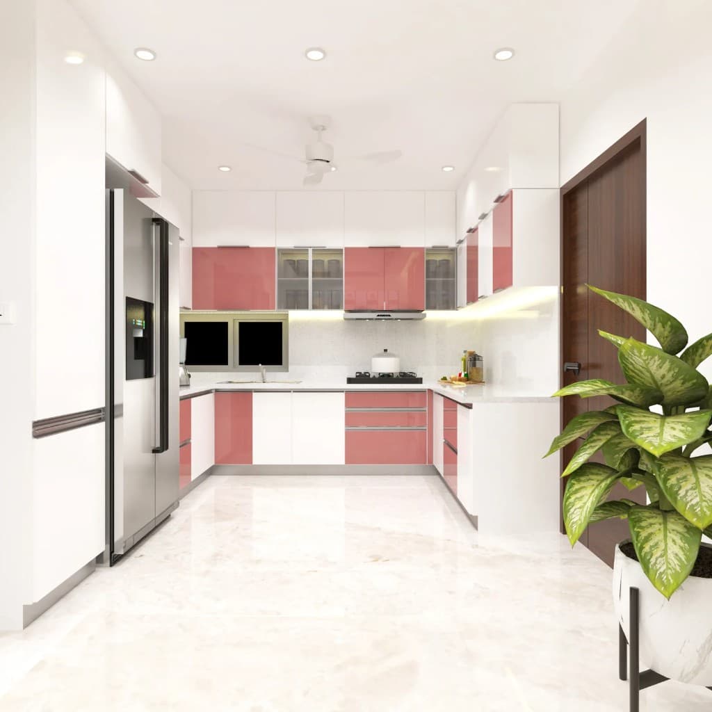Kitchen interior render — Delhi project — still 8