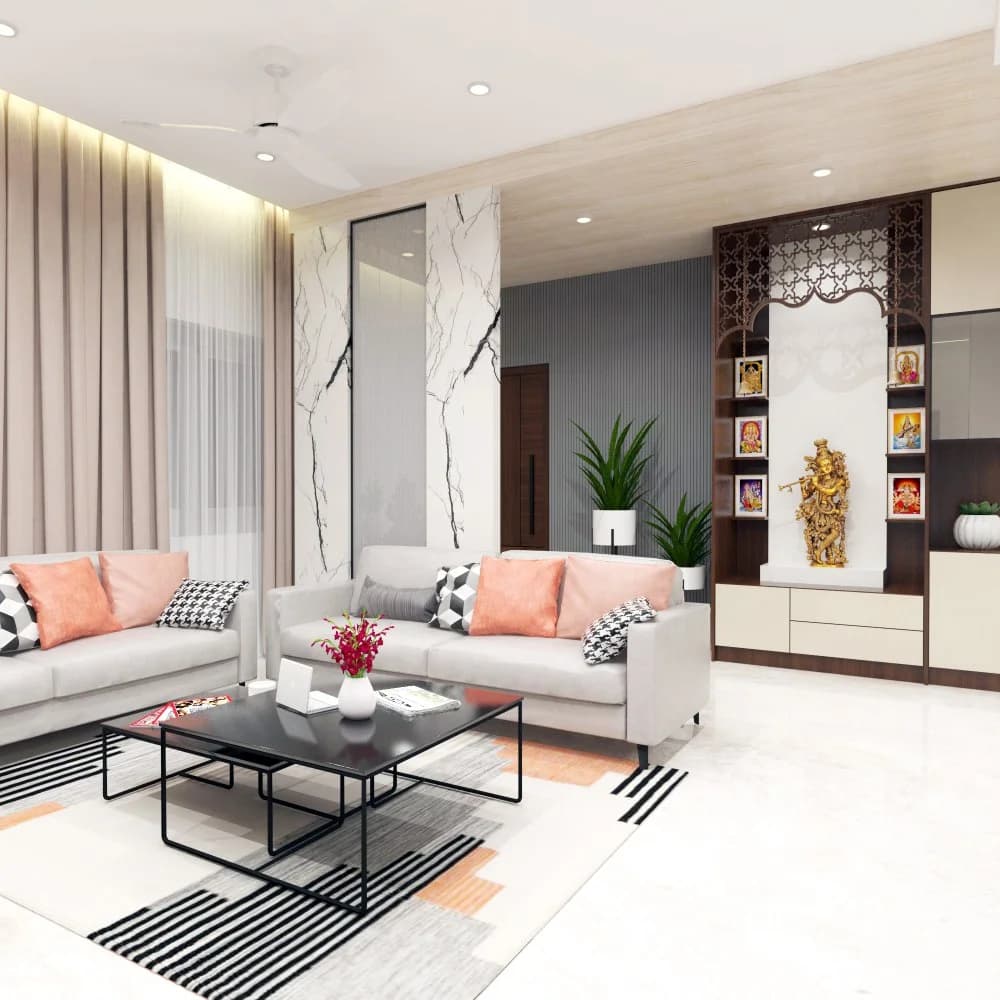 Kitchen interior render — Delhi project — still 5